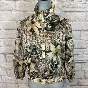 EVR vintage silk grannycore bomber jacket